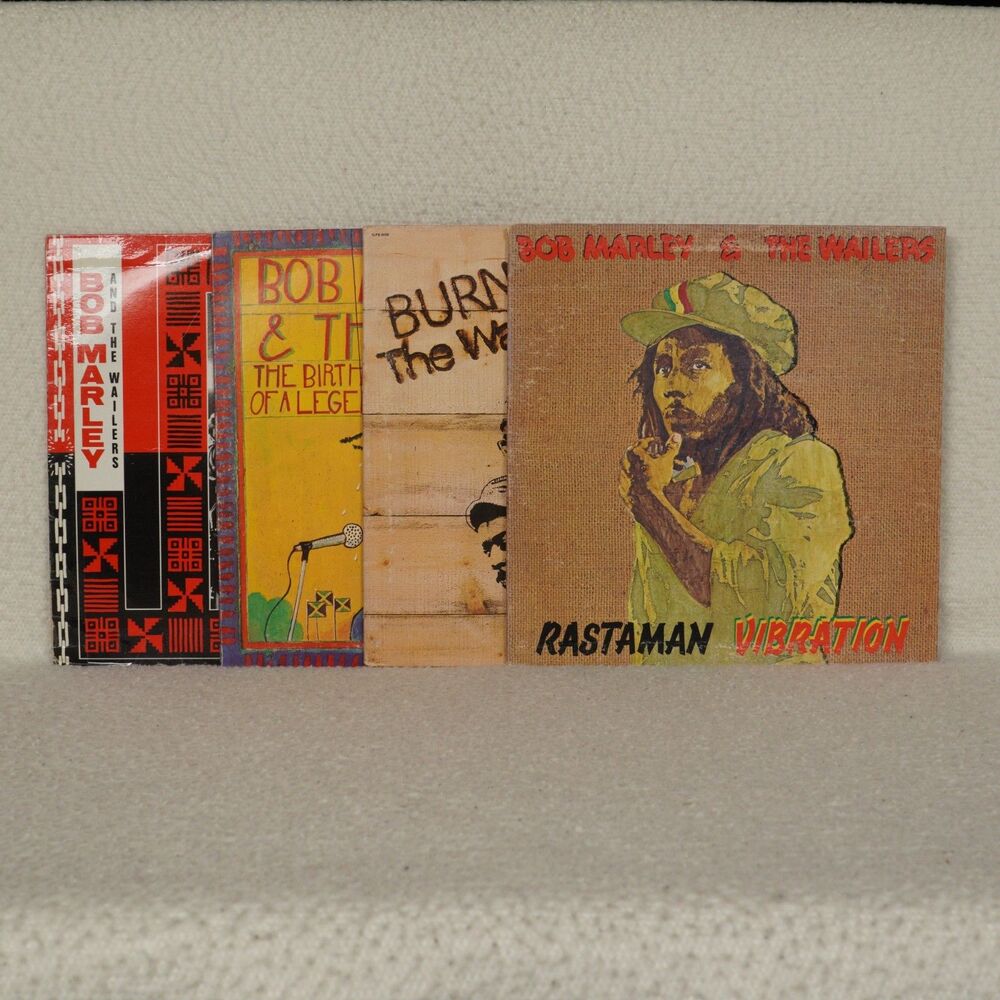 Lot of 4 Vintage Bob Marley Vinyl LP Records Reggae Rock The Wailers Island 70s